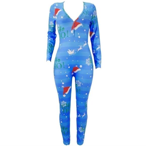 Ladie's Christmas jumpsuit, sz Medium - Picture 1 of 5